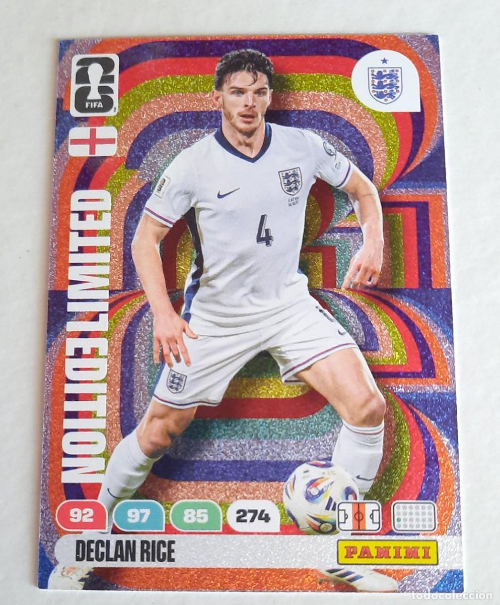 Cromos de f&uacute;tbol: Declan Rice, Inglaterra Limited Edition,World Cup 2026
