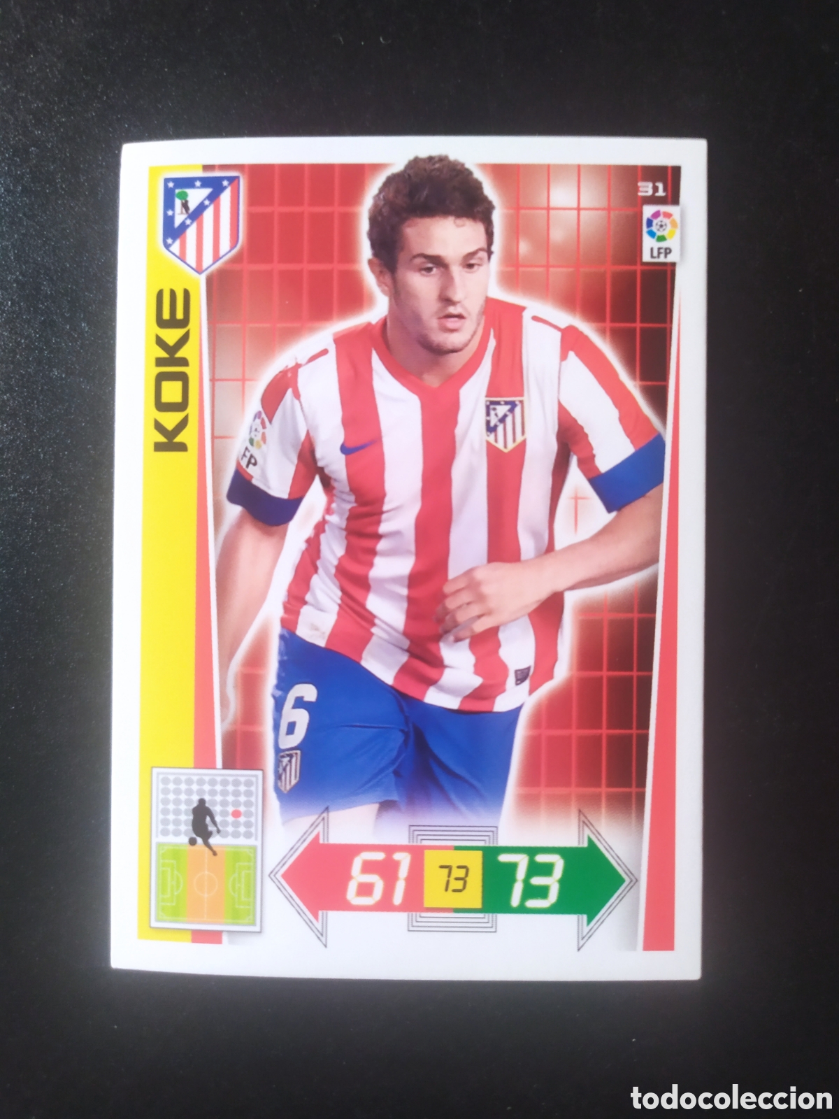 Cromos de f&uacute;tbol: Adrenalyn 2012 2013 12 13 panini Koke n&deg; 31 Atl&eacute;tico Madrid