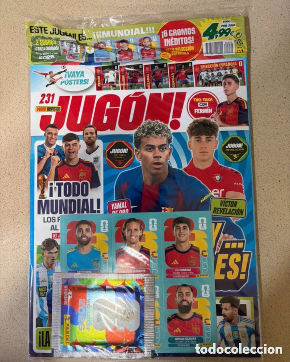 Cromos de f&uacute;tbol: REVISTA JUG&Oacute;N 231 PRECINTADA ACTUALIZACI&Oacute;N MUNDIAL 2026