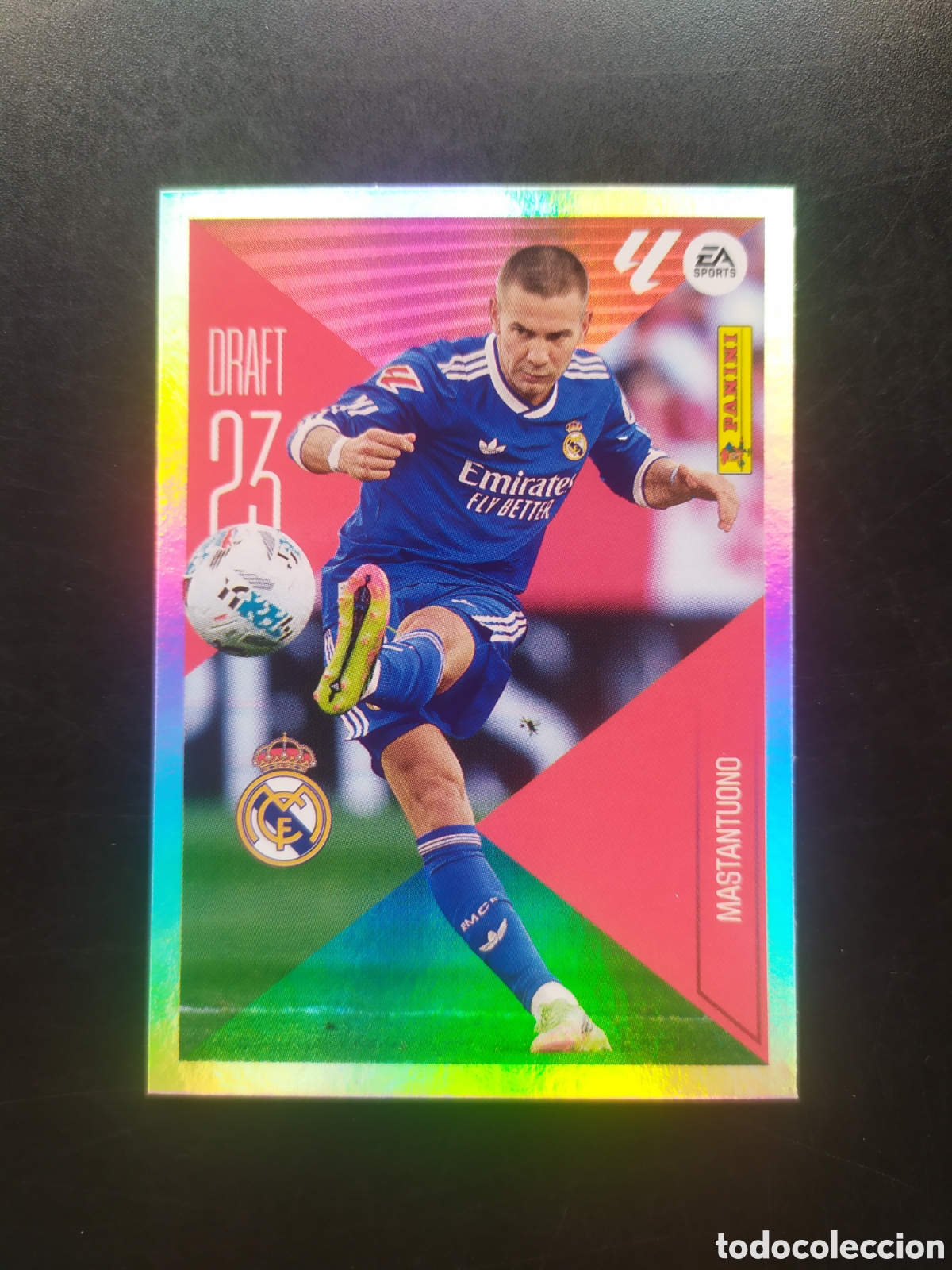 Cromos de f&uacute;tbol: Liga este 2026 2027 26 27 panini Mastantuono draft 23 n&deg; 16 Real Madrid
