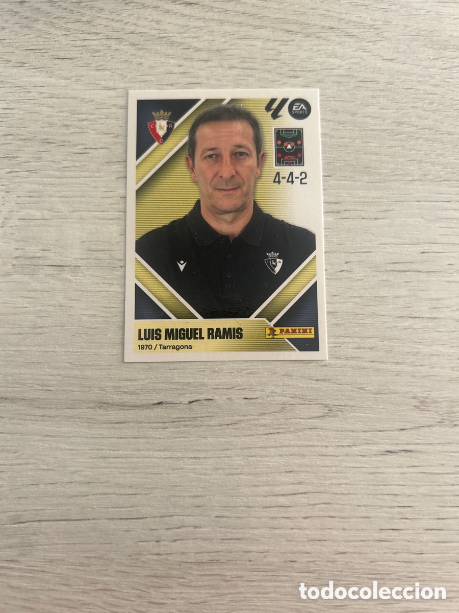 Cromos de f&uacute;tbol: Luis Miguel Ramis 2 Entrenador Osasuna Liga Este 2026/27 26-27 Panini