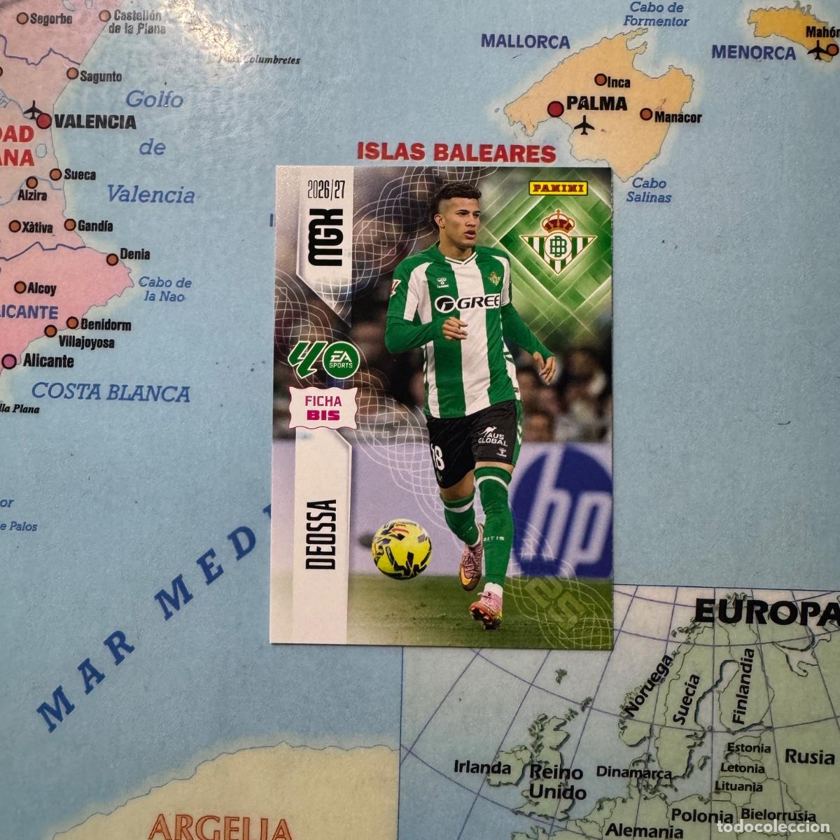 Cromos de f&uacute;tbol: Deossa N&uacute;mero 100 Bis del Betis megacracks 26-27 2026-2027