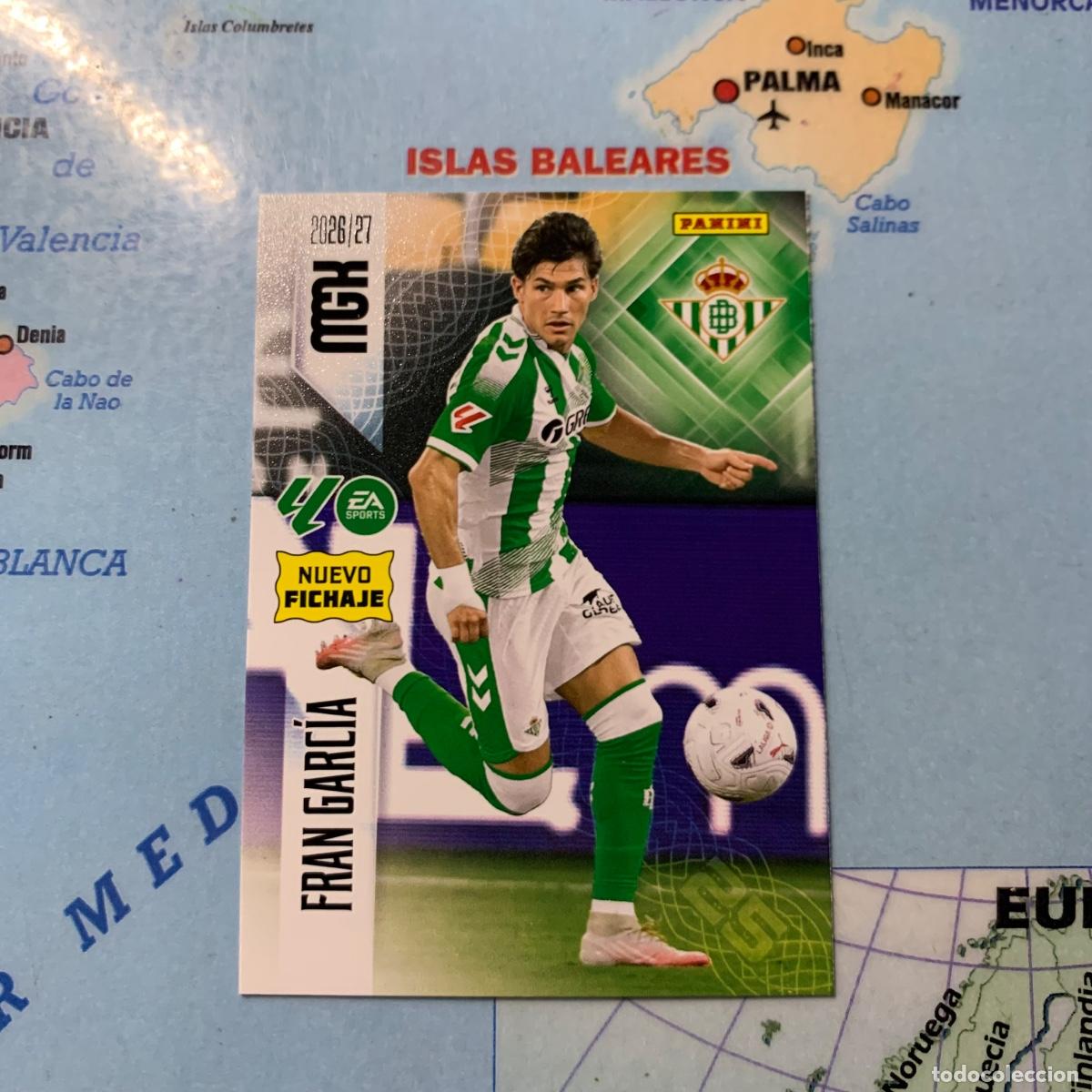 Cromos de f&uacute;tbol: Fran Garcia nuevo fichaje n&uacute;mero 455 Del Betis megacracks 26-27 2026-2027