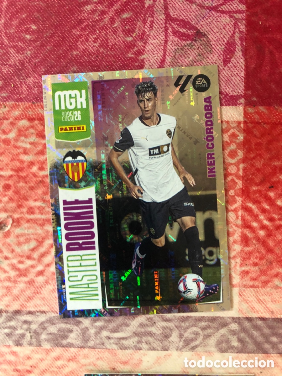 Cromos de f&uacute;tbol: 414 IKER CORDOBA MASTER ROOKIE VALENCIA MEGACRACKS LIGA 2025 2026 PANINI 25 26 MGK