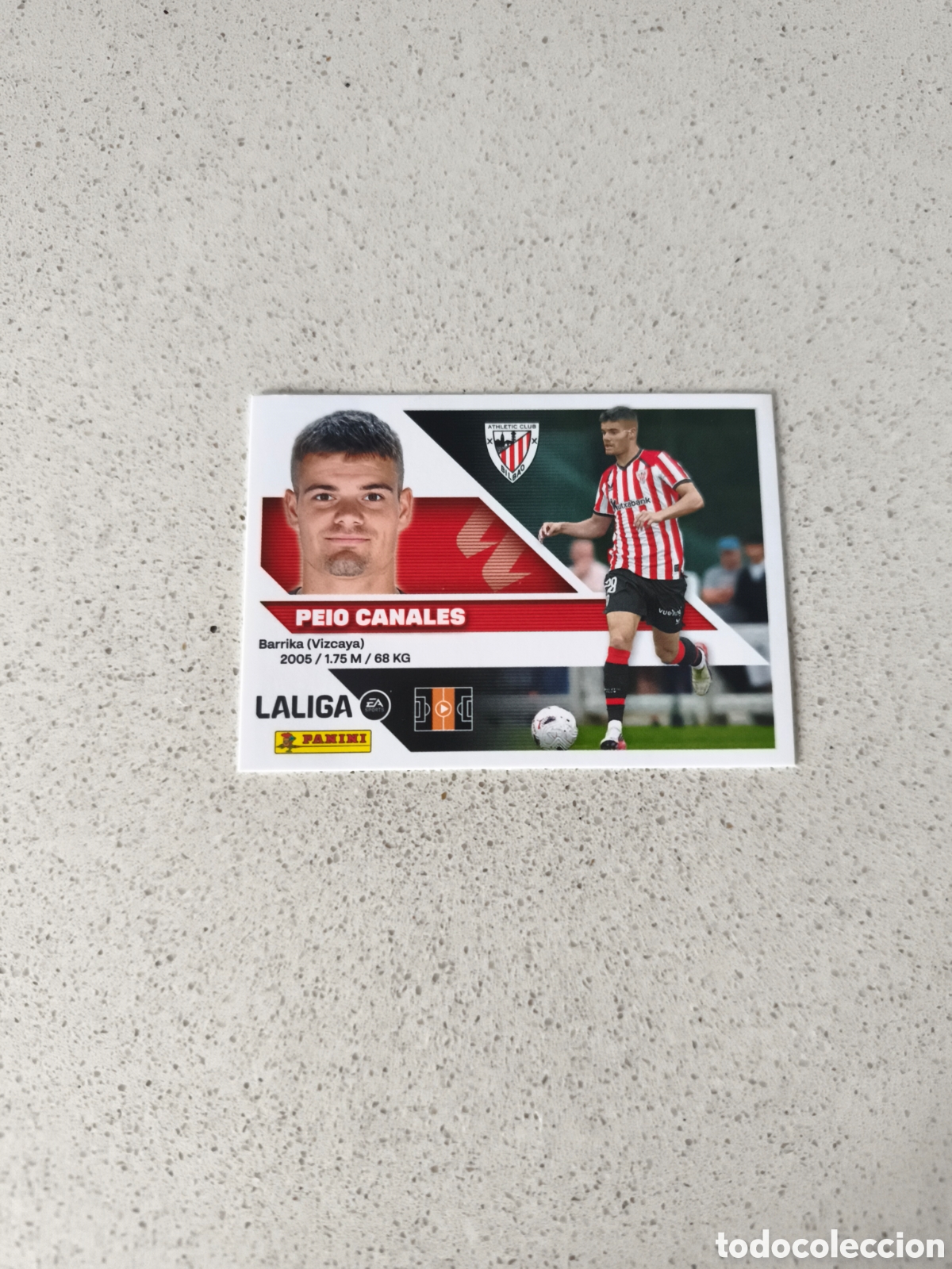 Cromos de f&uacute;tbol: CROMO N&Uacute;MERO 35 &Uacute;LTIMO FICHAJE PEIO CANALES BILBAO. LIGA ESTE 26/27. PANINI. TERCERA EDICI&Oacute;N.
