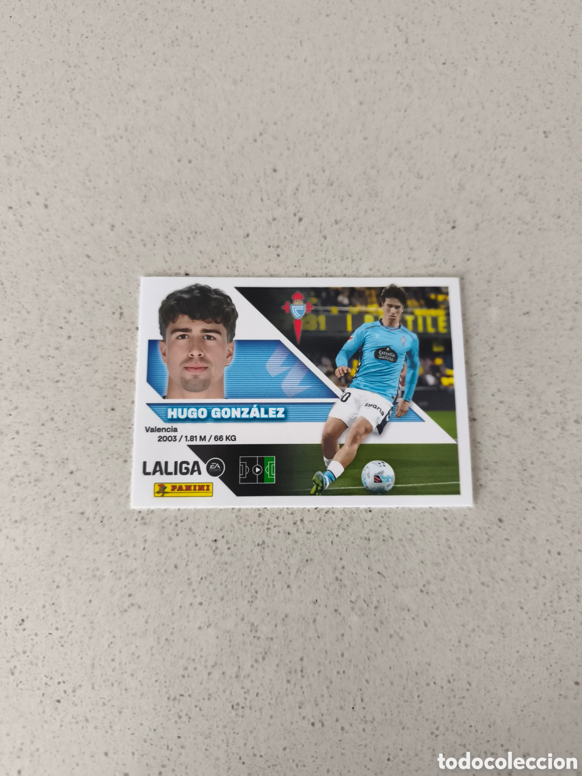 Cromos de f&uacute;tbol: CROMO N&Uacute;MERO 19 BIS COLOCA HUGO GONZ&Aacute;LEZ CELTA DE VIGO. LIGA ESTE 26/27. PANINI. TERCERA EDICI&Oacute;N.