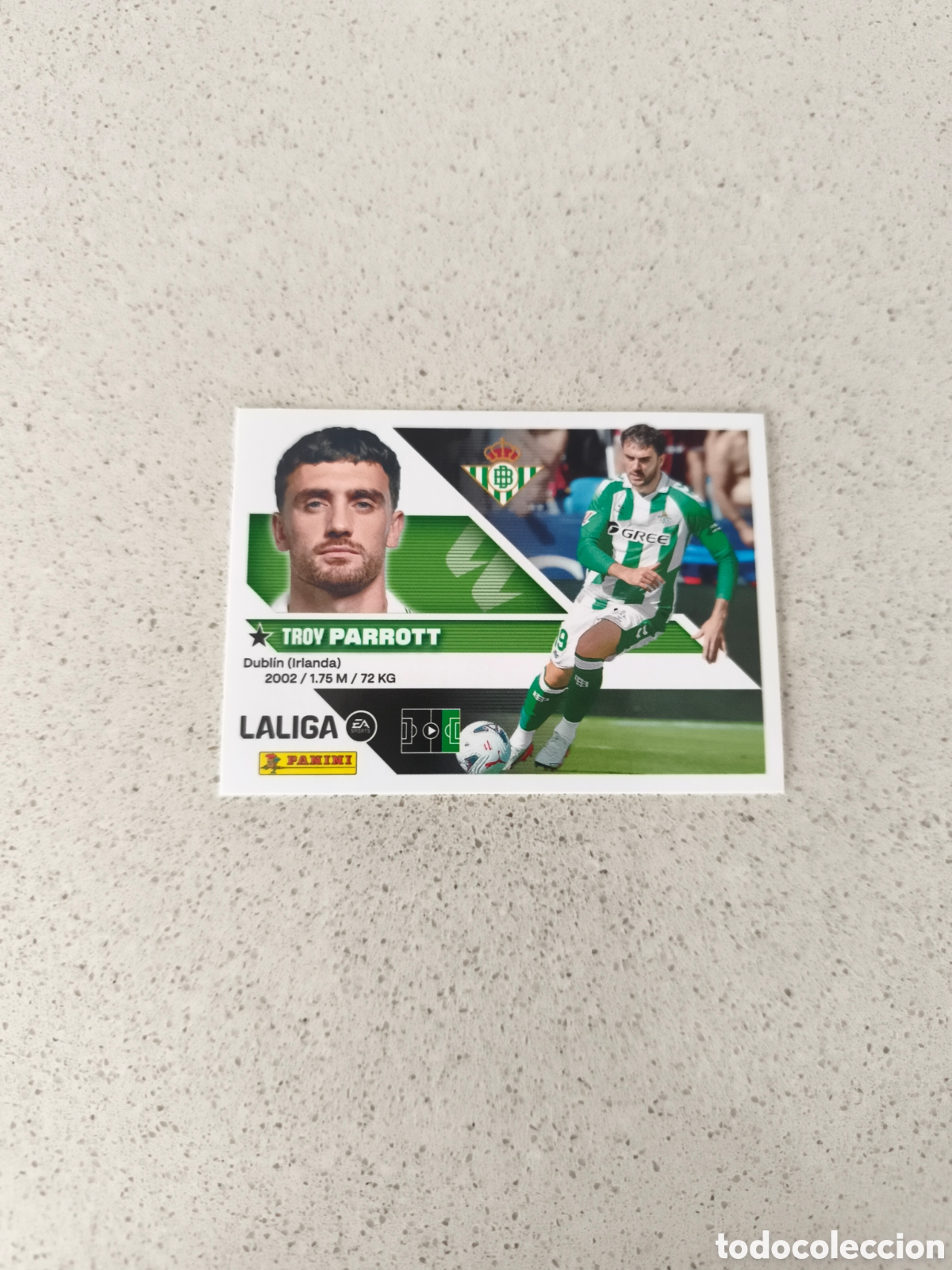 Cromos de f&uacute;tbol: CROMO N&Uacute;MERO 38 &Uacute;LTIMO FICHAJE PARROTT BETIS. LIGA ESTE 26/27. PANINI. TERCERA EDICI&Oacute;N.