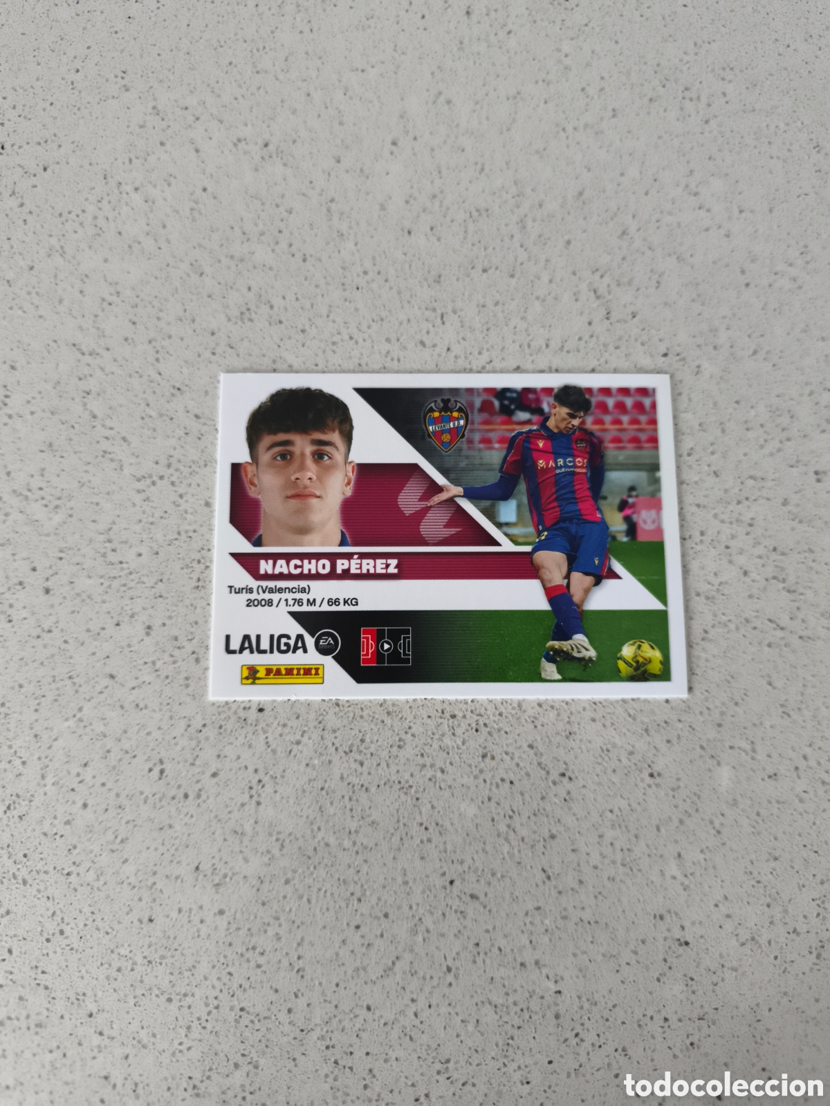 Cromos de f&uacute;tbol: CROMO N&Uacute;MERO 6 BIS COLOCA NACHO P&Eacute;REZ LEVANTE. LIGA ESTE 26/27. PANINI. TERCERA EDICI&Oacute;N.