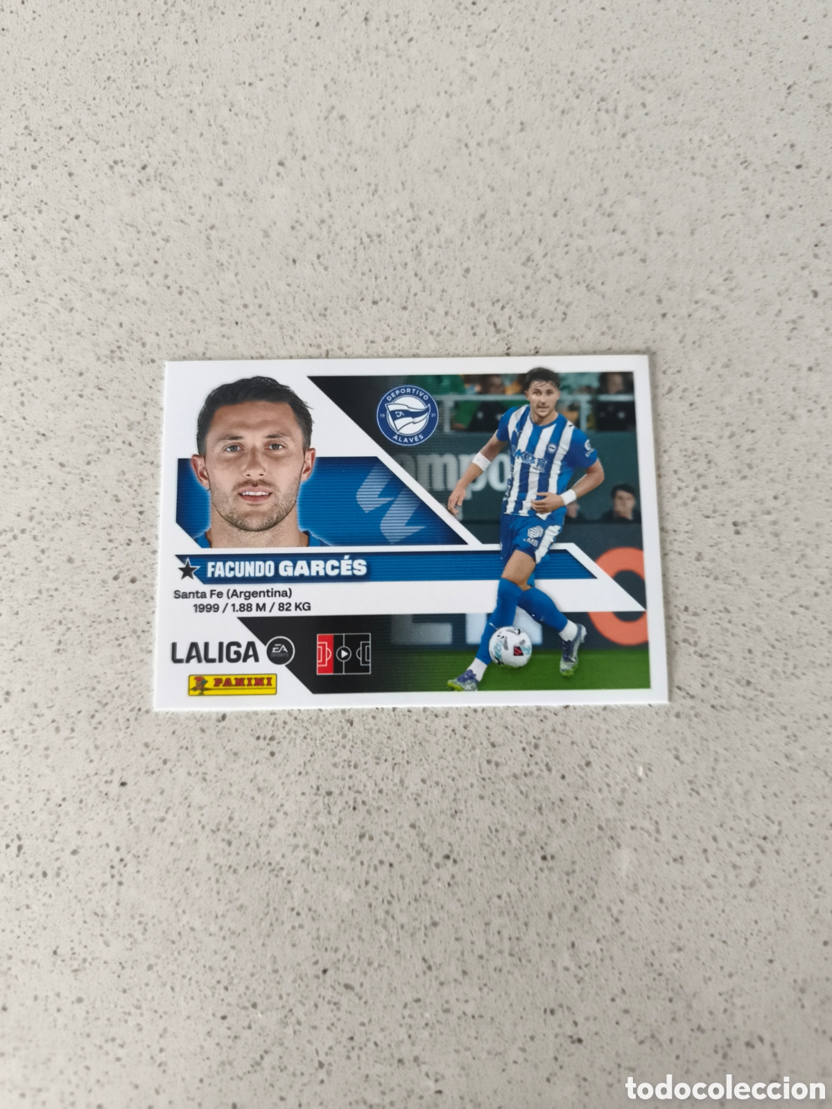 Cromos de f&uacute;tbol: CROMO N&Uacute;MERO 8 BIS COLOCA GARC&Eacute;S ALAV&Eacute;S. LIGA ESTE 26/27. PANINI. TERCERA EDICI&Oacute;N.