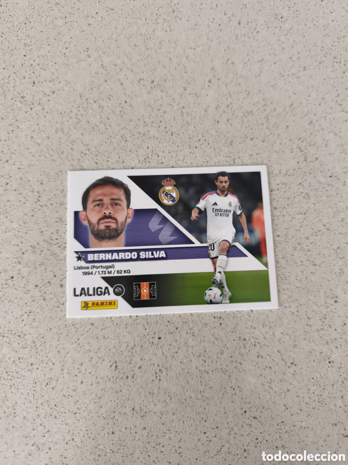 Cromos de f&uacute;tbol: CROMO N&Uacute;MERO 21 &Uacute;LTIMO FICHAJE BERNARDO SILVA REAL MADRID. LIGA ESTE 26/27. PANINI. TERCERA EDICI&Oacute;N.