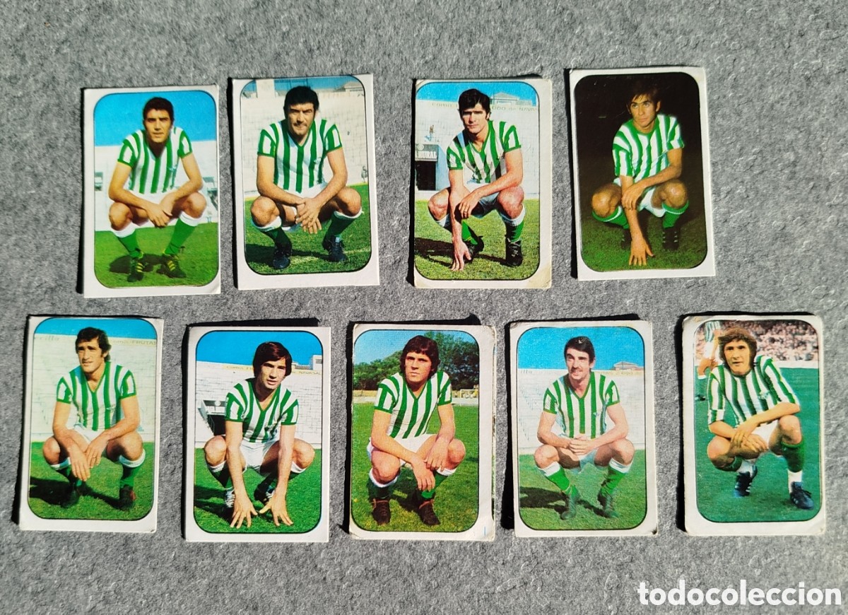 Cromos de f&uacute;tbol: DESPEGADOS PLANTILLA REAL BETIS 76 77 1976 1977 EDICIONES ESTE LOTE 9 CROMOS