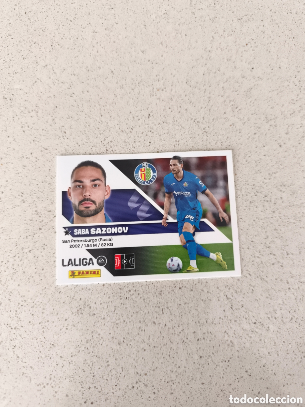 Cromos de f&uacute;tbol: CROMO N&Uacute;MERO 31 &Uacute;LTIMO FICHAJE SAZONOV GETAFE. LIGA ESTE 26/27. PANINI. TERCERA EDICI&Oacute;N.