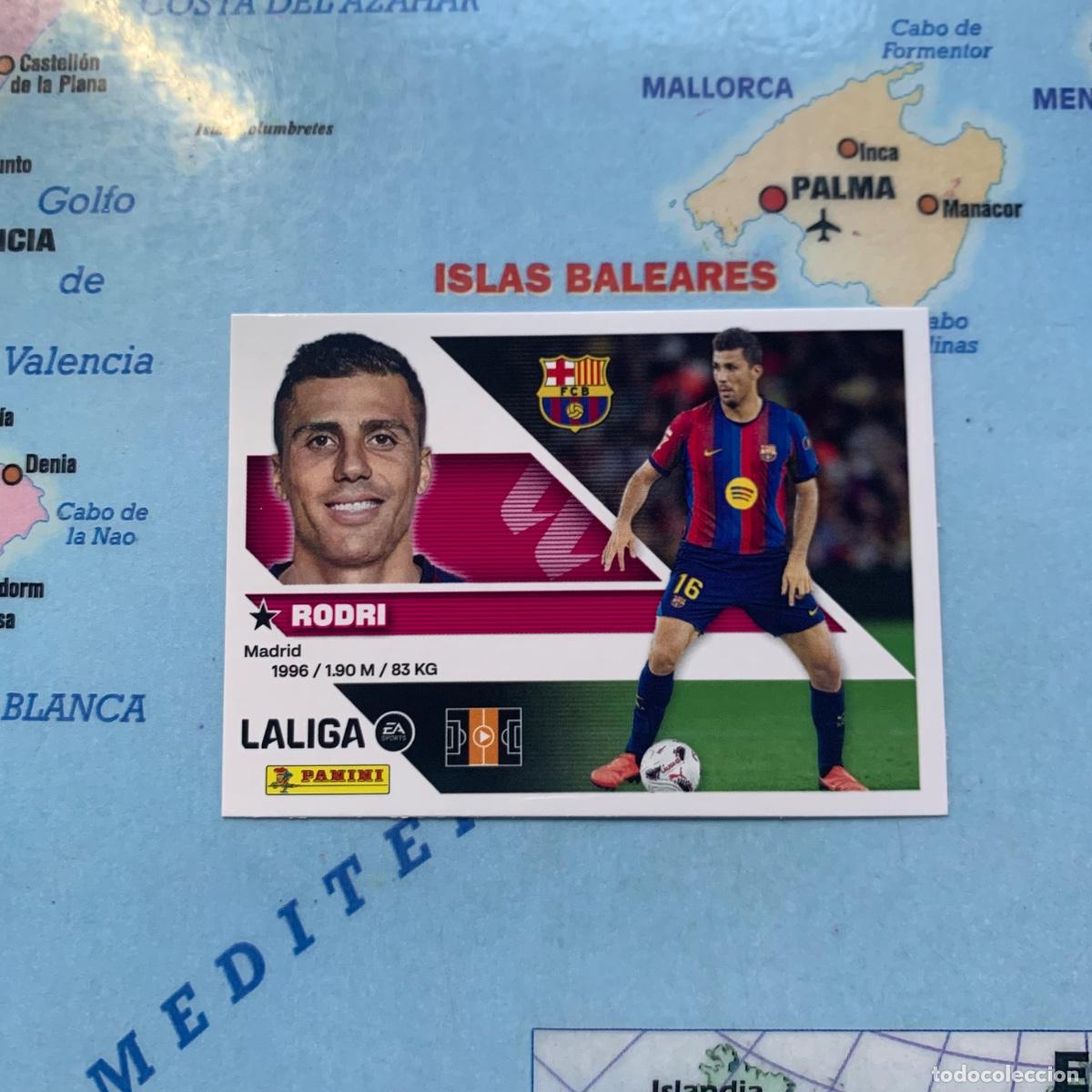 Cartes &agrave; collectionner de Football: Rodri &uacute;ltimo fichaje n&uacute;mero 40 Del Barcelona cromo de la liga este 26-27 2026-2027