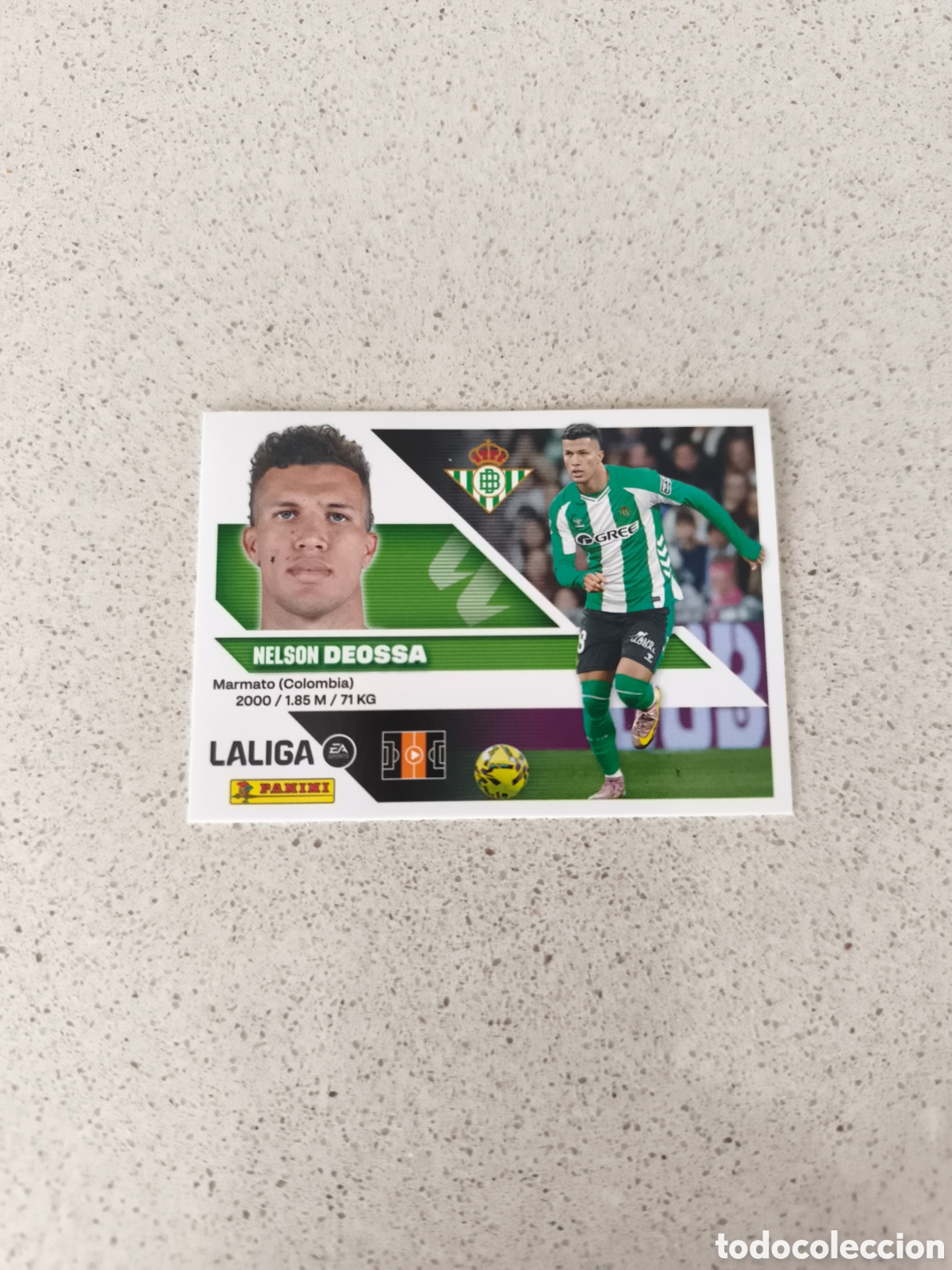 Cromos de f&uacute;tbol: CROMO N&Uacute;MERO 11 BIS COLOCA DEOSSA BETIS. LIGA ESTE 26/27. PANINI. TERCERA EDICI&Oacute;N.