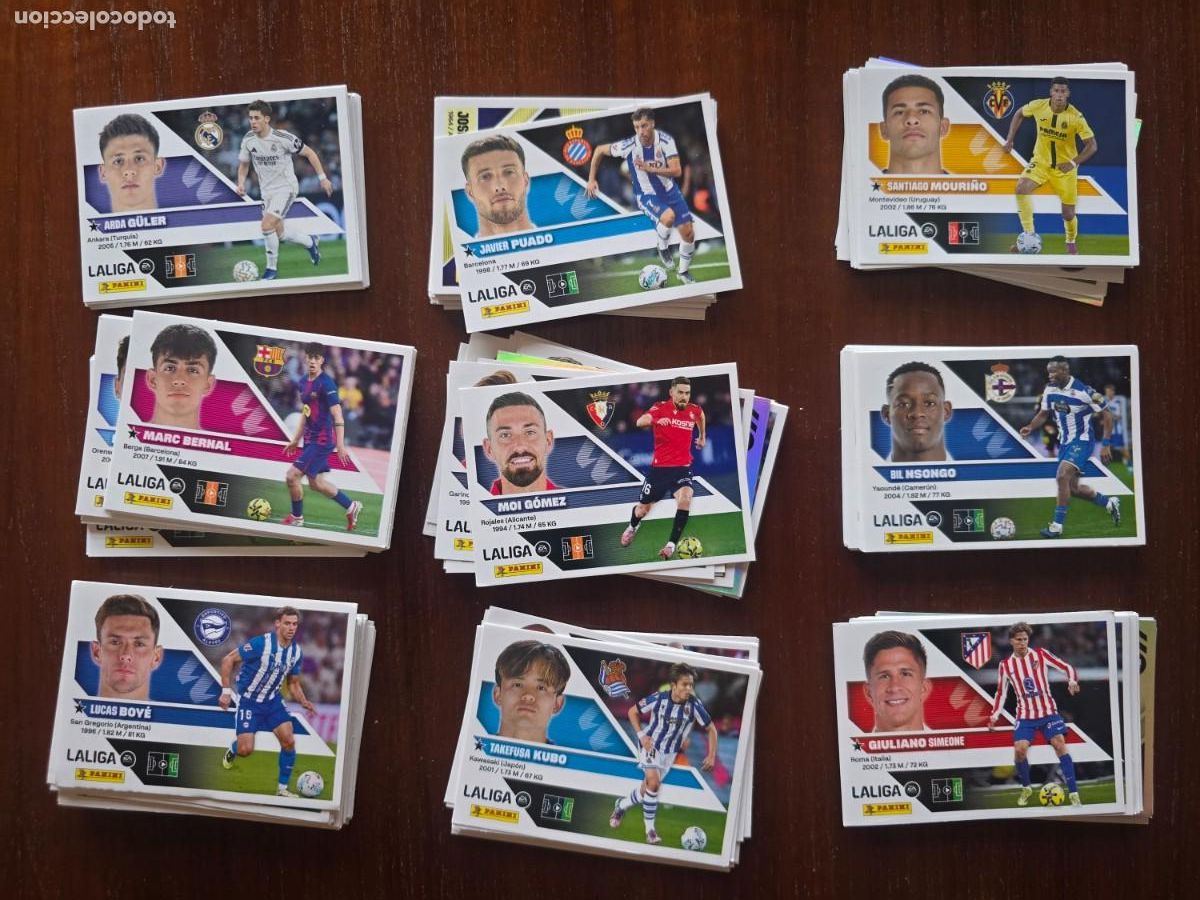 Cromos de f&uacute;tbol: Lote 224 Cromos Futbol.Liga 2026-27.Este.Panini.ver fotos