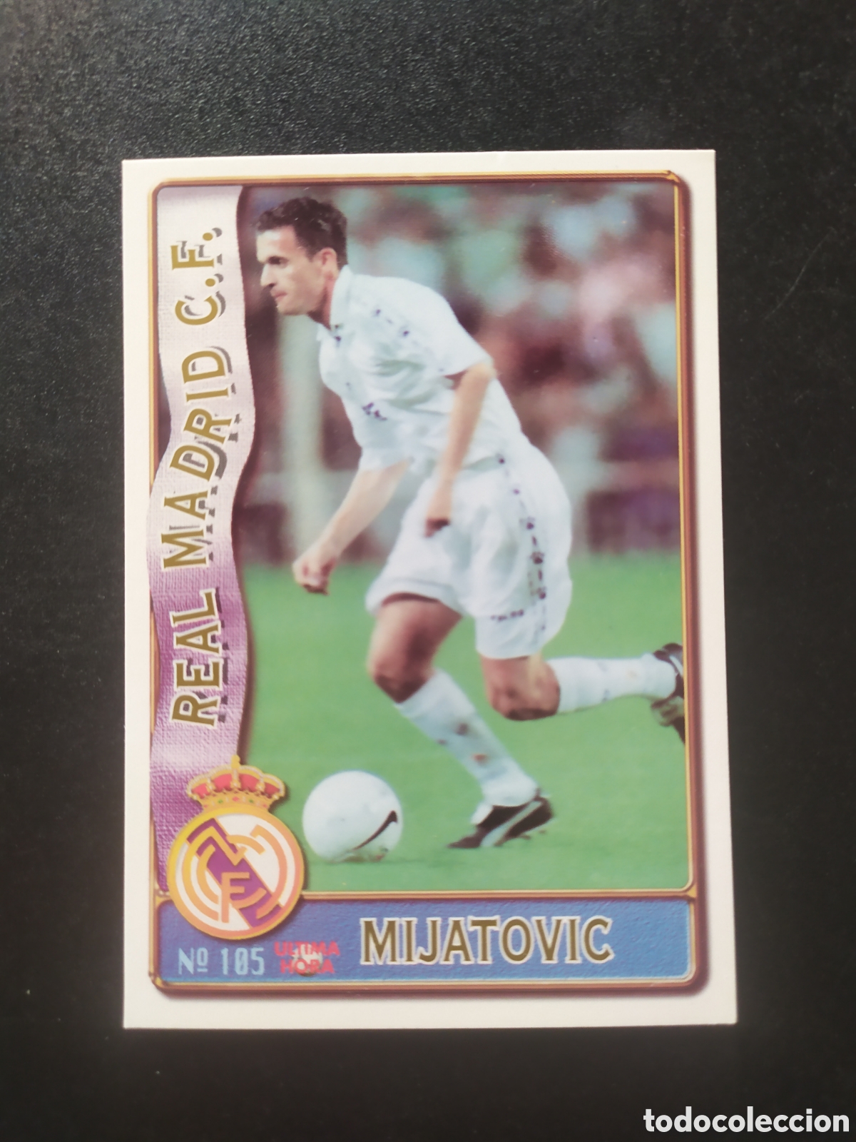 Cromos de f&uacute;tbol: Mundicromo fichas Liga 1996 1997 96 97 Mijatovic ultima hora n&deg; 105 Real Madrid