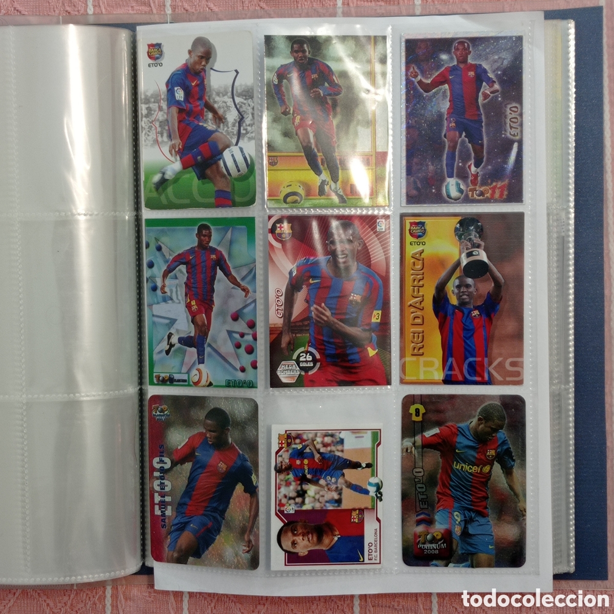 Cromos de f&uacute;tbol: SAMUEL ETO'O, FC BARCELONA. 9 CROMOS