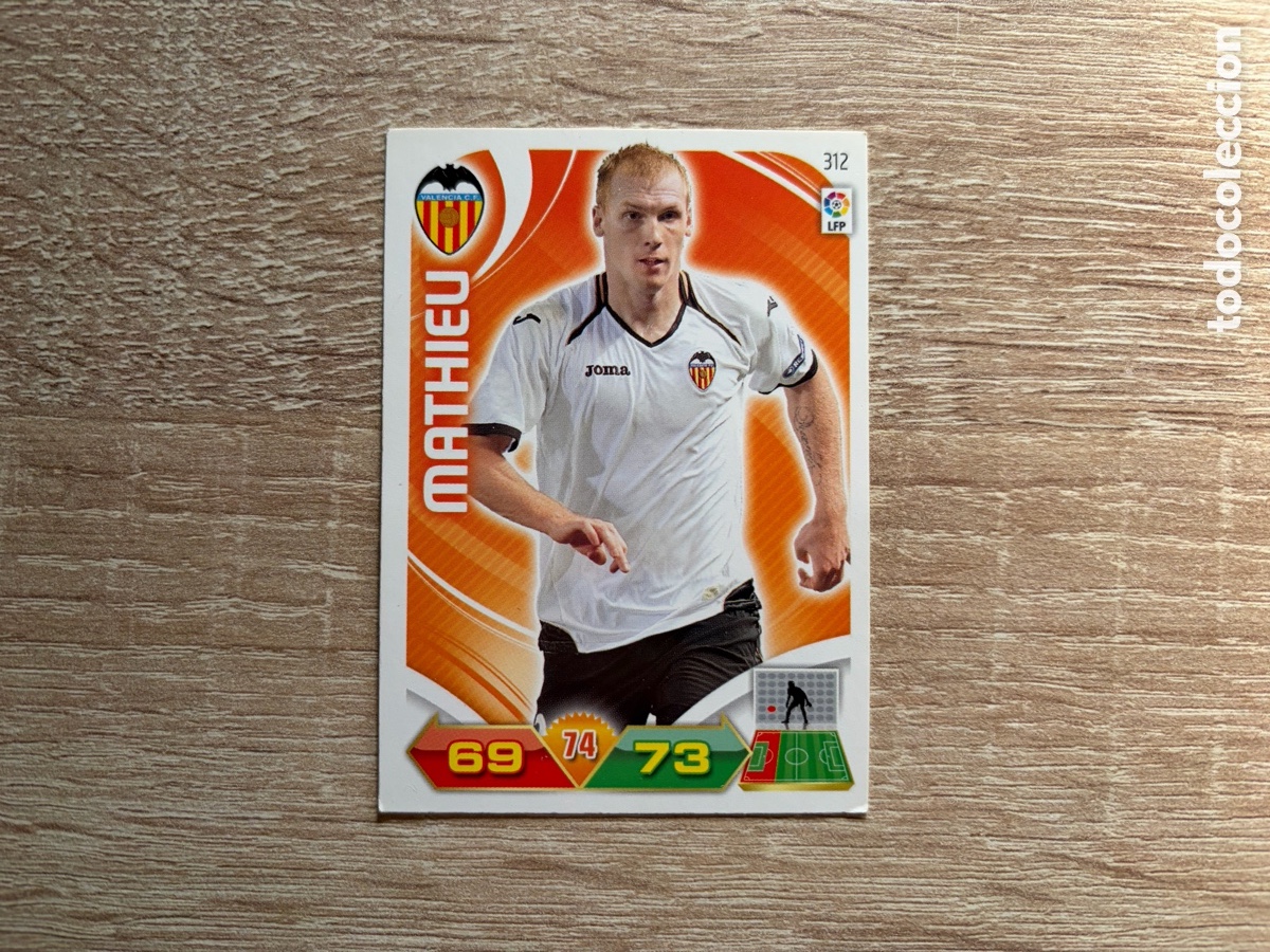 Cromos de f&uacute;tbol: 312 MATHIEU ADRENALYN XL 2011 2012 11 22 VALENCIA CF