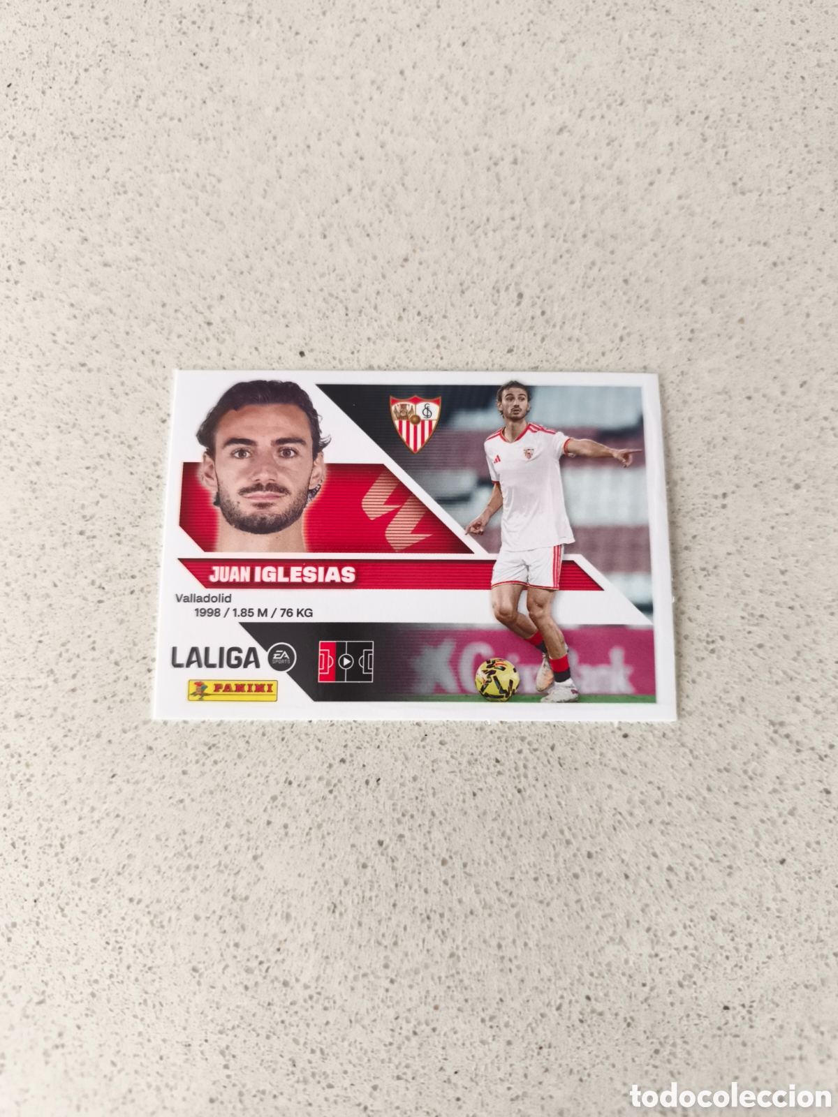 Cromos de f&uacute;tbol: CROMO N&Uacute;MERO 6 BIS COLOCA IGLESIAS SEVILLA. LIGA ESTE 26/27. PANINI. SEGUNDA EDICI&Oacute;N.