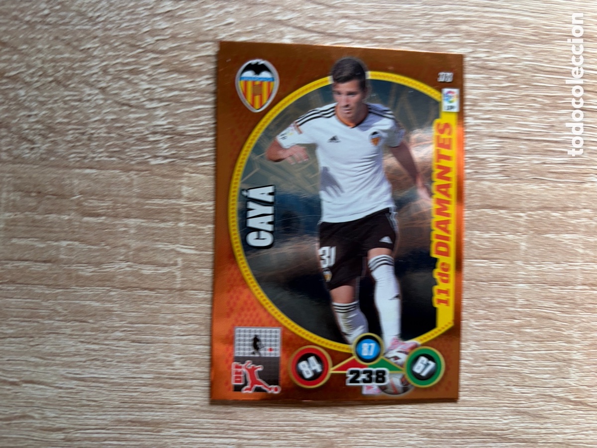 Fu&szlig;ball-Sticker: 376 GAY&Aacute; 11 DE DIAMANTES ADRENALYN XL 2014 2015 14 15 VALENCIA CF