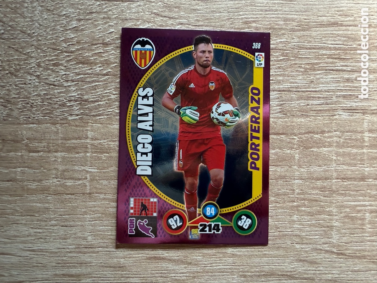 Cromos de f&uacute;tbol: 368 DIEGO ALVES PORTERAZO ADRENALYN XL 2014 2015 14 15 VALENCIA CF