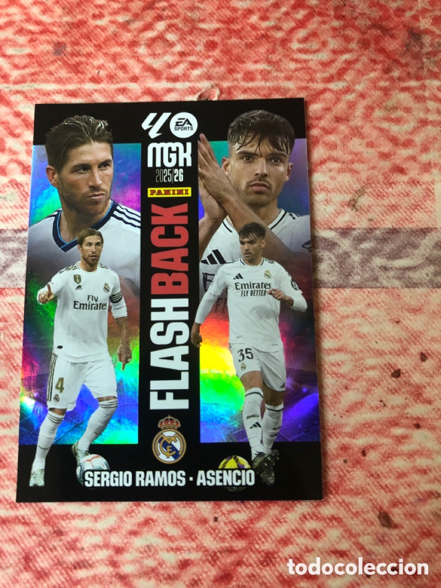 Cromos de f&uacute;tbol: 431 SERGIO RAMOS ASENCIO REAL MADRID FLASHBACK FLASH BACK ⚽ MEGACRACKS LIGA 2025 2026 25 26 ⚽