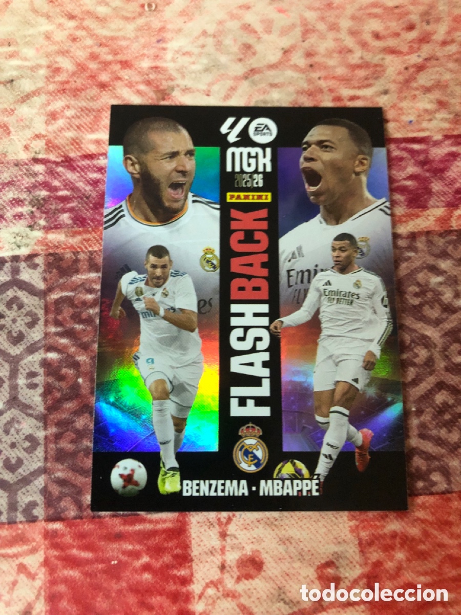 Figurine di Calcio: 425 BENZEMA MBAPP&Eacute; REAL MADRID FLASHBACK MEGACRACKS 2025 2026 25 26