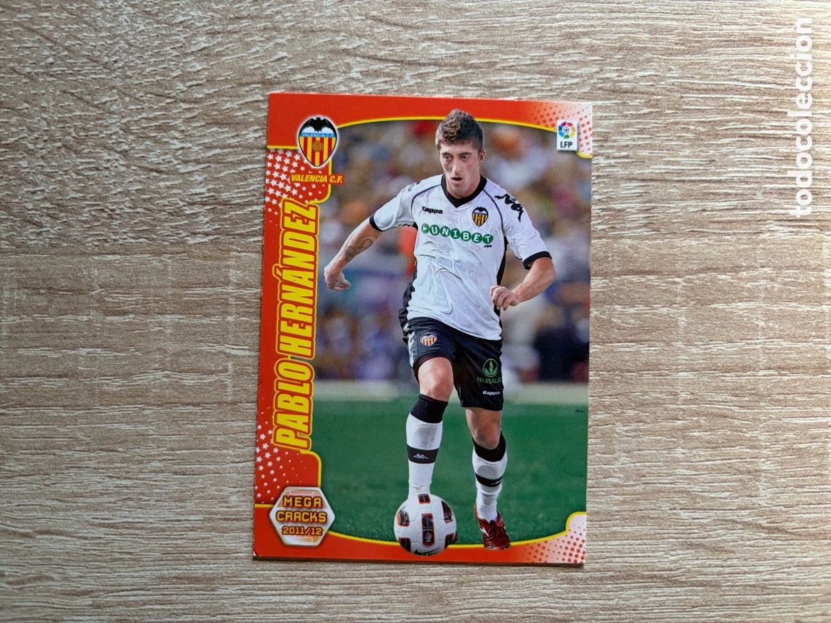 Cromos de f&uacute;tbol: PABLO HERN&Aacute;NDEZ PANINI MEGACRACKS MGK 2011 2012 11 12 VALENCIA CF