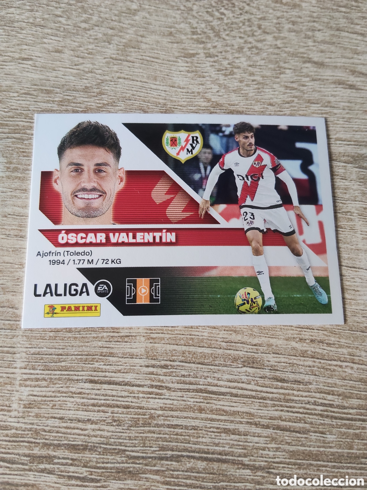 Cromos de f&uacute;tbol: &Oacute;scar Valent&iacute;n Rayo Vallecano liga 2026 2027 26 27 ediciones este