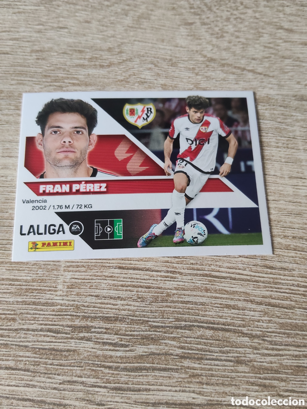 Cromos de f&uacute;tbol: Fran P&eacute;rez Rayo Vallecano liga 2026 2027 26 27 ediciones este