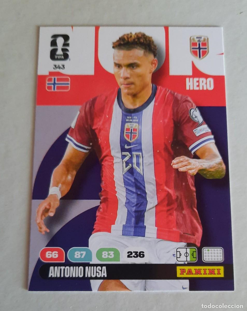 Cromos de f&uacute;tbol: Antonio Nusa Noruega 343, World Cup 2026