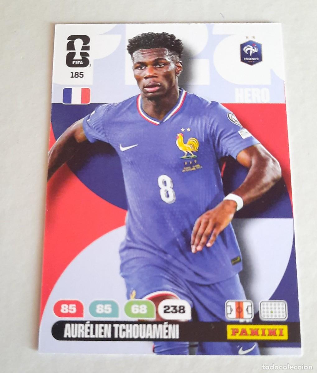 Cromos de f&uacute;tbol: Aur&eacute;lien Tchouam&eacute;ni Francia 185, World Cup 2026