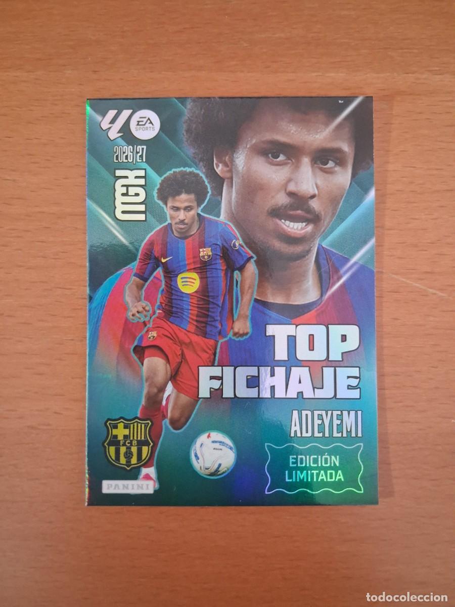 Cromos de f&uacute;tbol: Megacracks 2026 2027 26 27 Top Fichaje Edici&oacute;n Limitada FC Barcelona Adeyemi