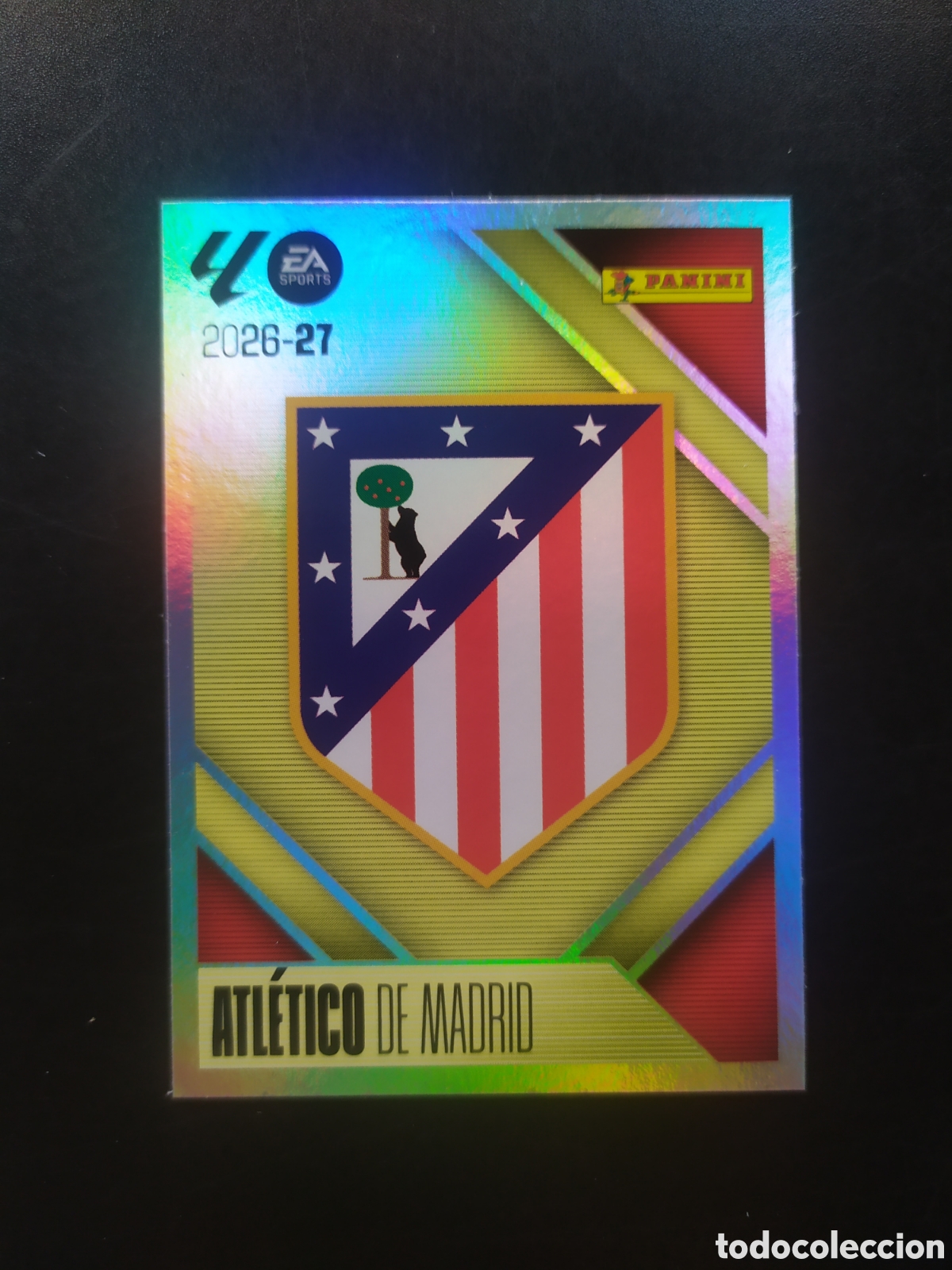 Cromos de f&uacute;tbol: Liga este 2026 2027 26 27 panini escudo n&deg; 1 Atl&eacute;tico Madrid
