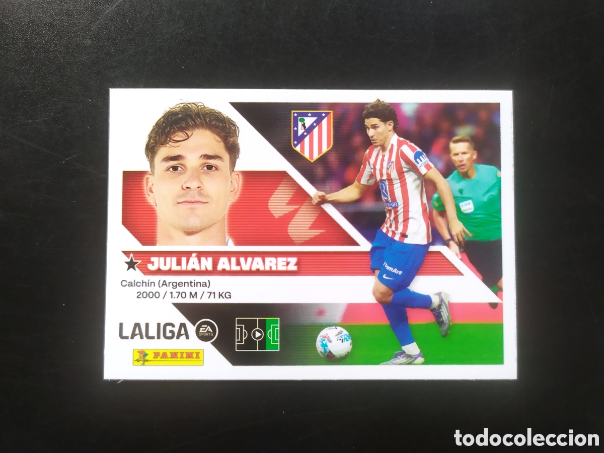 Cromos de f&uacute;tbol: Liga este 2026 2027 26 27 panini Juli&aacute;n Alvarez n&deg; 20 Atl&eacute;tico Madrid