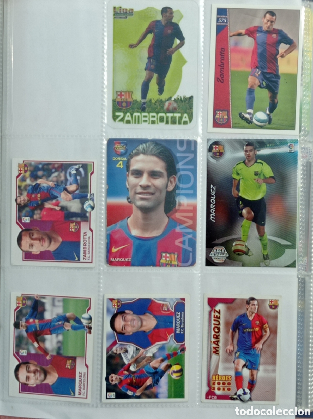 Fu&szlig;ball-Sticker: FC BARCELONA. 9 CROMOS