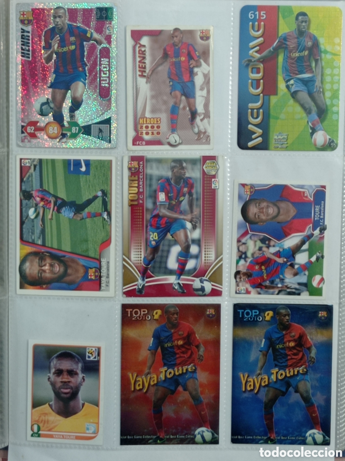 Cromos de f&uacute;tbol: YAYA TOUR&Eacute;, FC BARCELONA. 9 CROMOS