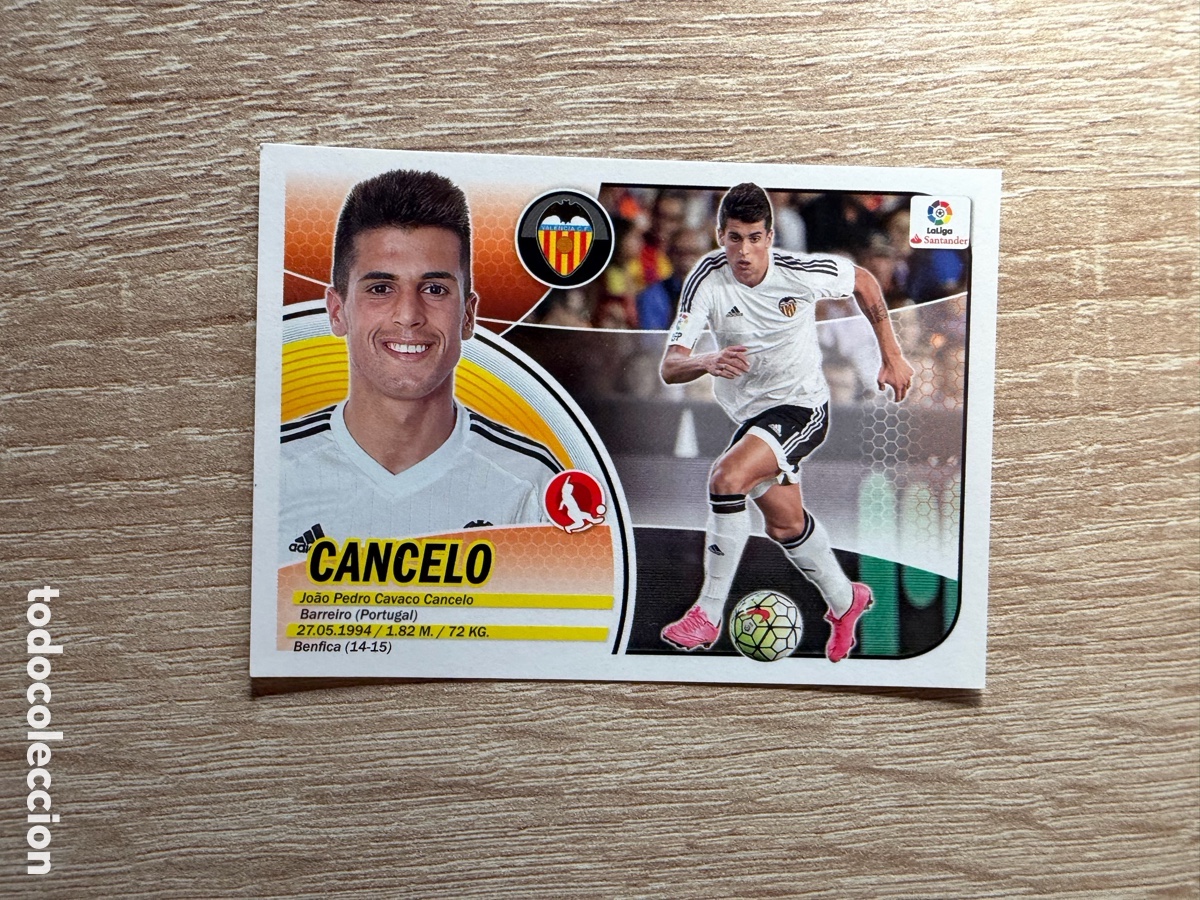 Football Stickers: CANCELO N&ordm; 3 VALENCIA CF CROMO COLECCIONES ESTE LALIGA 2016 2017 16 17