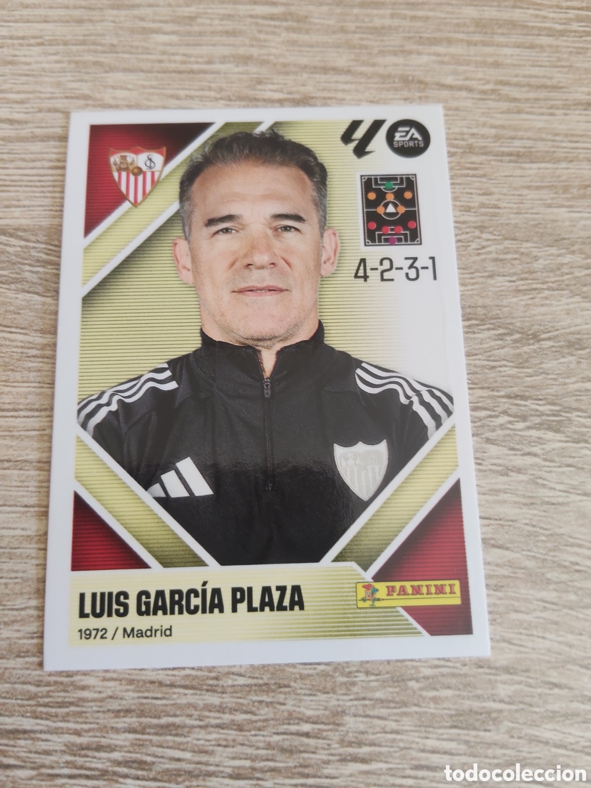 Cromos de f&uacute;tbol: Luis Garc&iacute;a Plaza Sevilla liga 2026 2027 26 27 ediciones este
