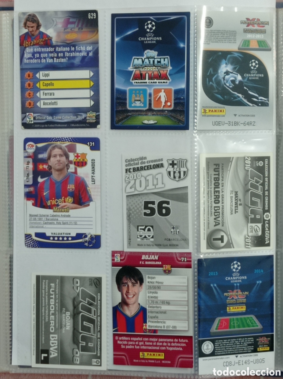 Cromos de f&uacute;tbol: FC BARCELONA. 9 CROMOS - Foto 2