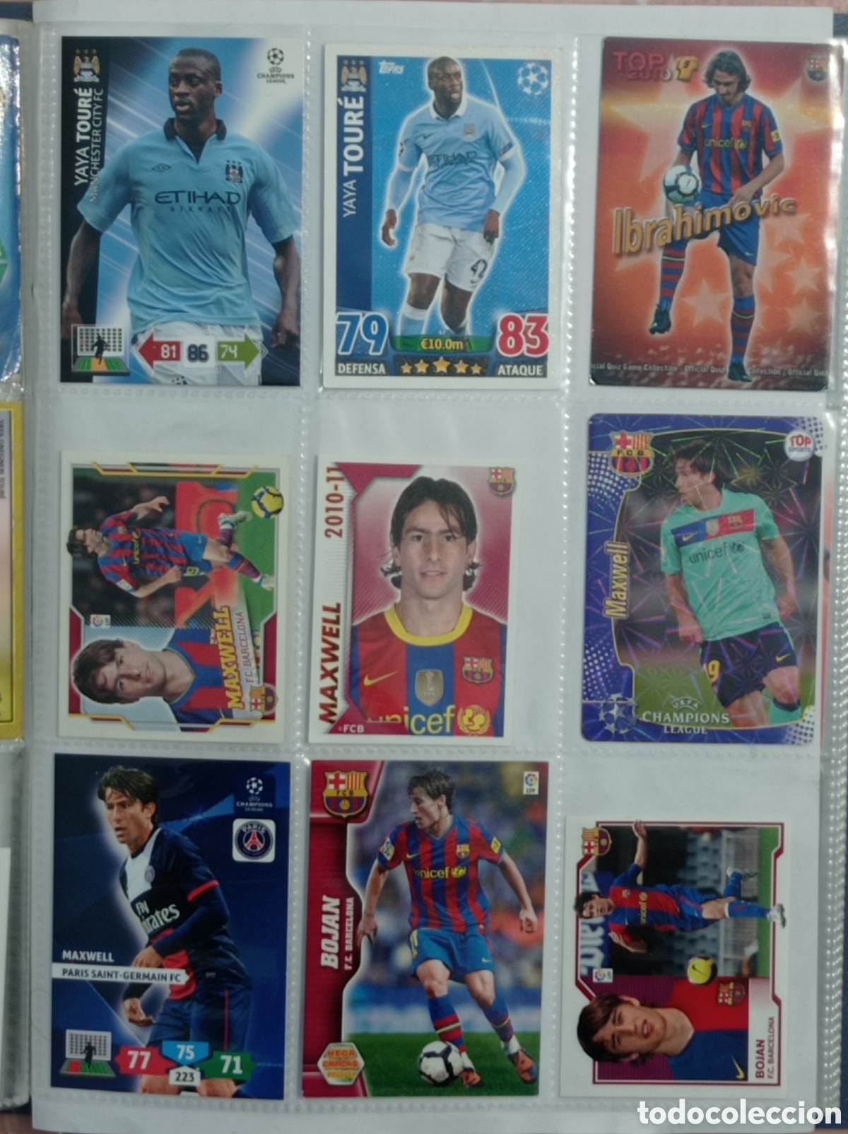 Cromos de f&uacute;tbol: FC BARCELONA. 9 CROMOS