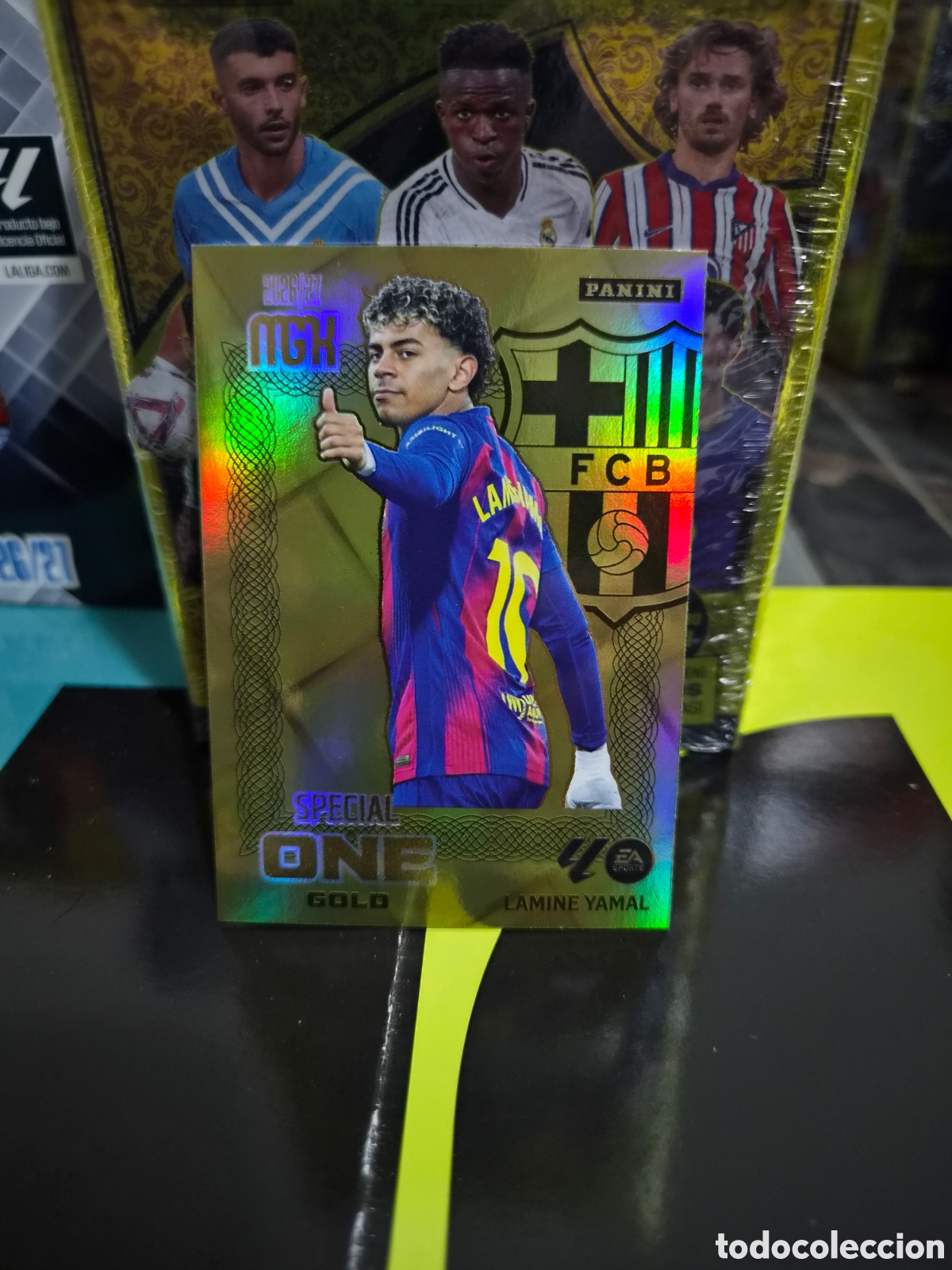 Cromos de f&uacute;tbol: Special One Gold Lamine Yamal Megacracks 26/27