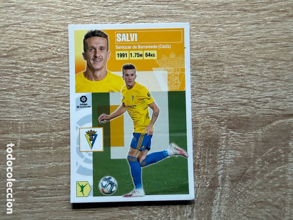 Cromos de f&uacute;tbol: SALVI N&ordm; 16 C&Aacute;DIZ CF CROMO COLECCIONES ESTE LALIGA 2020 2021 20 21