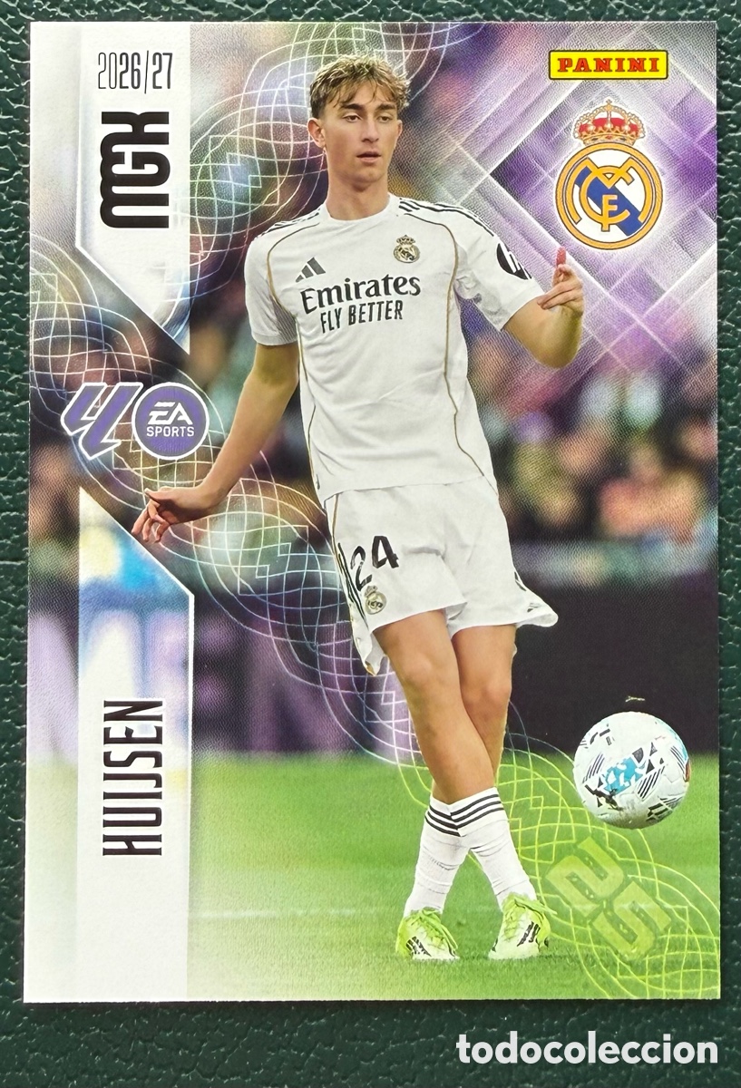 Cartes &agrave; collectionner de Football: 222 HUIJSEN REAL MADRID FICHAS ALBUM MEGACRACKS 2026 2027 MGK 26 27