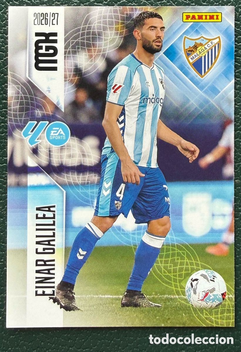 Fu&szlig;ball-Sticker: 241 EINAR GALILEA MALAGA CF FICHAS ALBUM MEGACRACKS 2026 2027 MGK 26 27