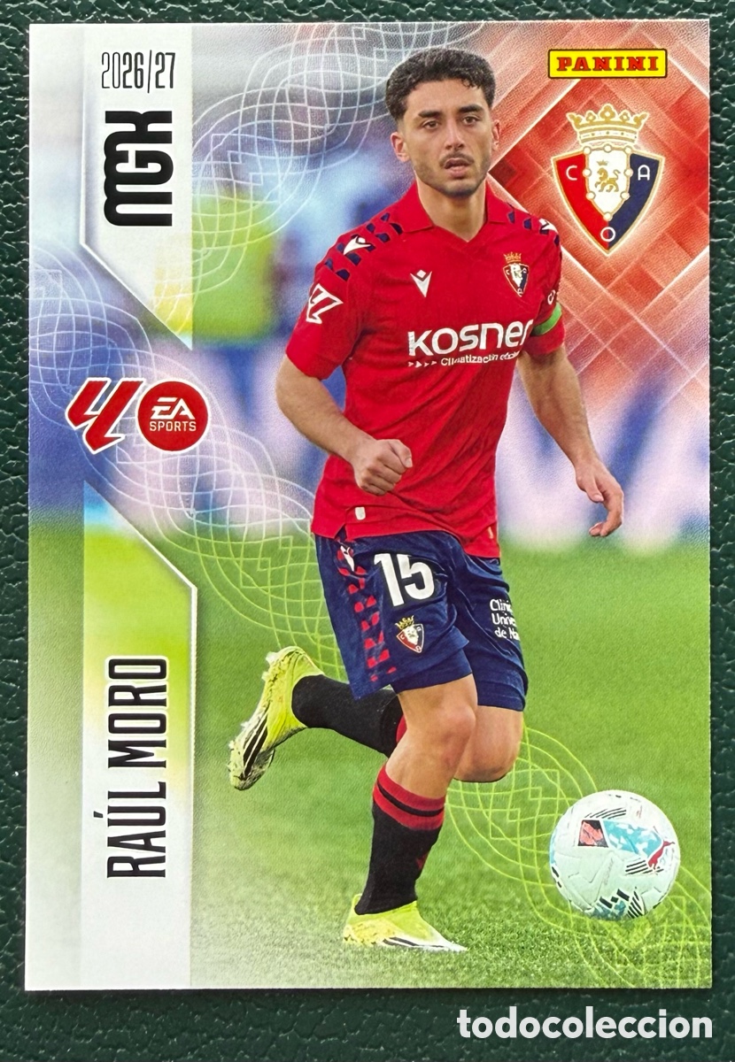 Football Stickers: 267 RAUL MORO CA OSASUNA FICHAS ALBUM MEGACRACKS 2026 2027 MGK 26 27