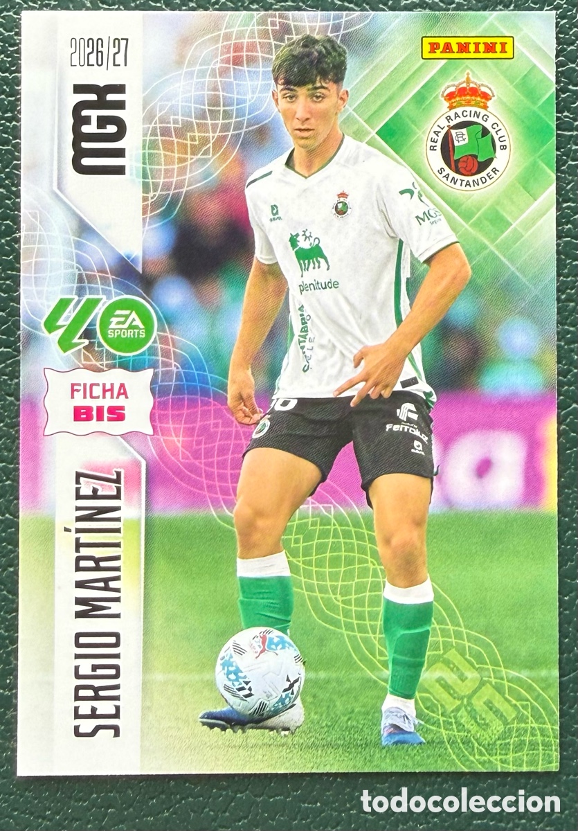 Cromos de Futebol: 283 BIS SERGIO MARTINEZ RACING DE SANTANDER FICHAS ALBUM MEGACRACKS 2026 2027 MGK 26 27