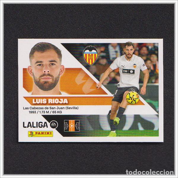Cromos de f&uacute;tbol: LIGA ESTE 2026 2027 26 27 PANINI LUIS RIOJA 14 VALENCIA COLECCI&Oacute;N ALBUM 1&ordf; EDICI&Oacute;N