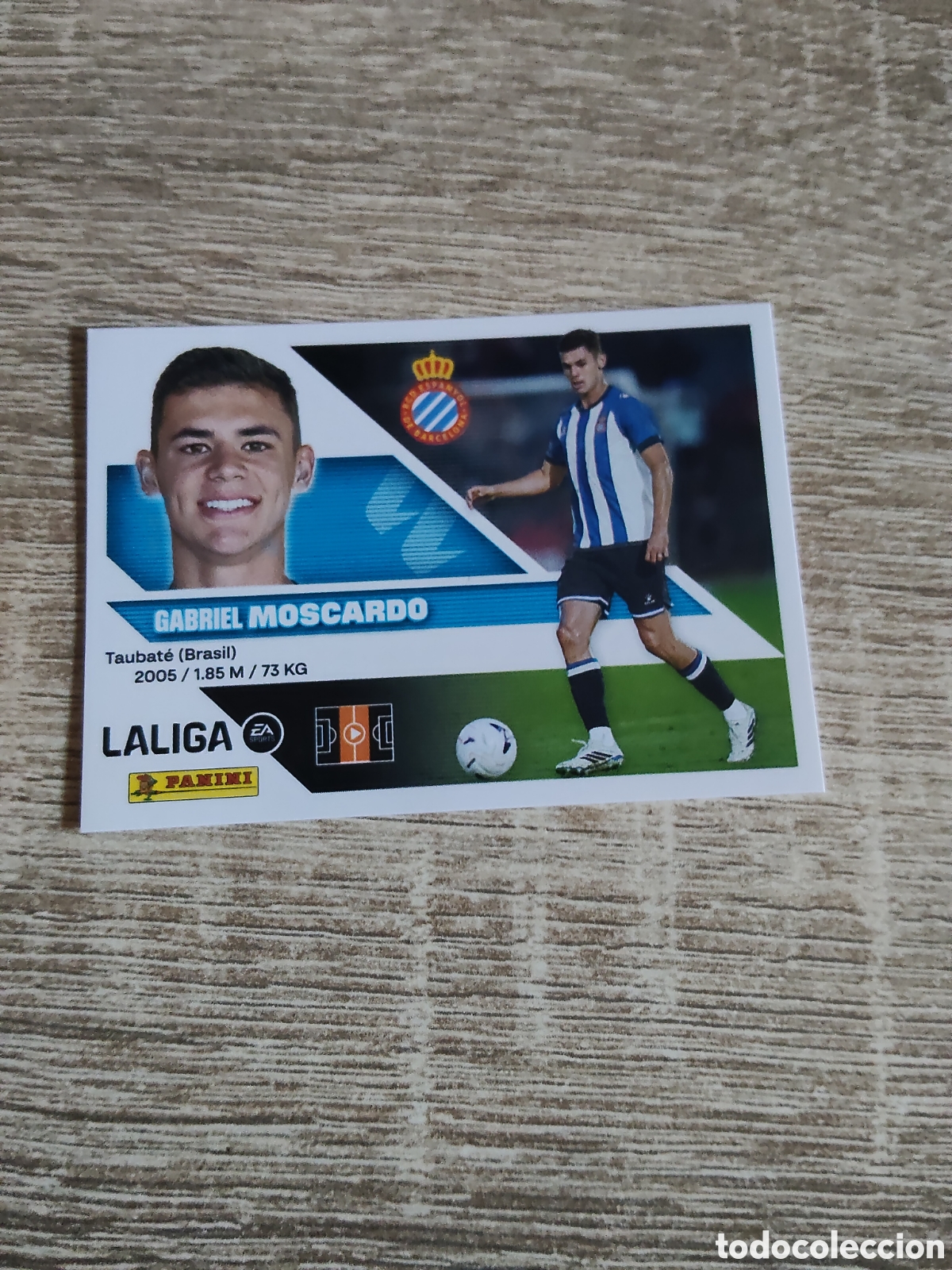 Cromos de f&uacute;tbol: Moscardo fichaje 16 Espanyol liga 2026 2027 26 27 ediciones este