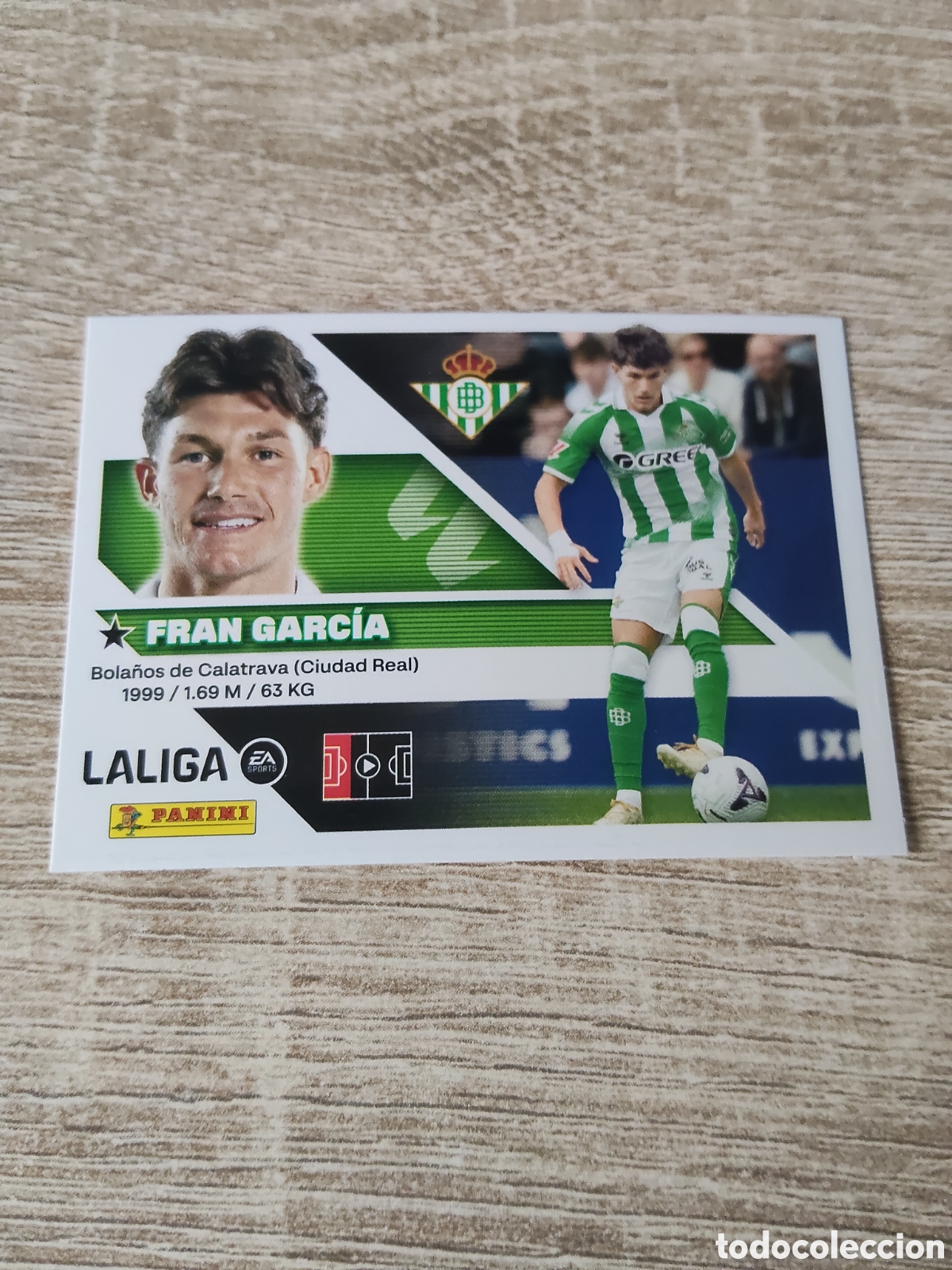 Cromos de f&uacute;tbol: Fran Garc&iacute;a fichaje 6 Real Betis liga 2026 2027 26 27 ediciones este